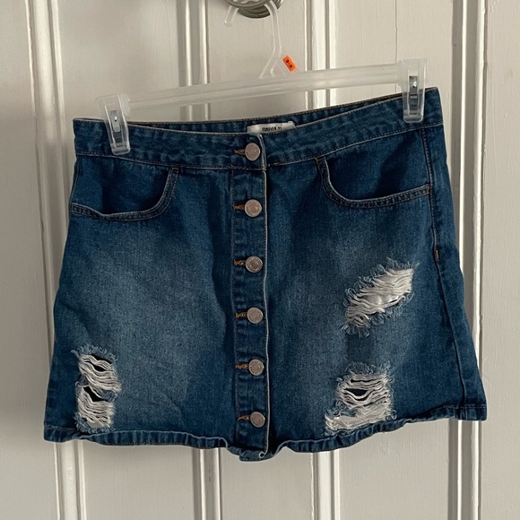 Forever 21 Mini Jean Skirt - Picture 1 of 3